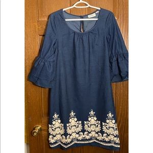Chambray embroidered Dress